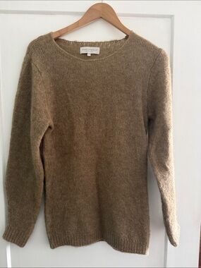 Bianco Blu Classic Crewneck Sweater - Camel Tan